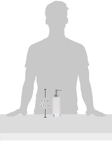 Excelsa Soap Dispenser, Polystyrol White, 6.5 x 6.5 x 22 cm