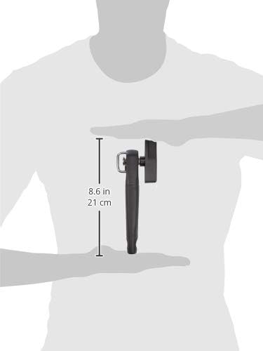 Manual Can Opener, Hand Held, Black Soft Grip Single Handle, Large