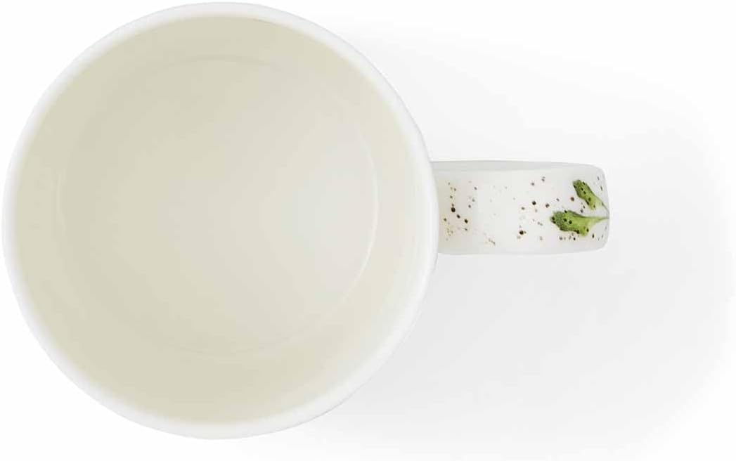 Royal Worcester Wrendale Designs 14 oz Mug, Grow Your Own with Bunny Illustration - Floral Animal Mug for Cottagecore Kitchens - Microwave, Dishwasher, Freezer Safe Fine Bone China Drinkware
