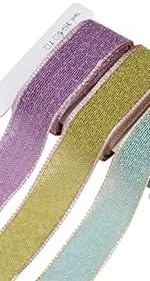 BEEFLYING 3 Styles Wire Edged Ribbons for Gift Wrapping, 25~28mm×2.7m Fabric Ribbons Guipure Ribbons for Wedding Party Decoration Hair Bows Flower Bounquet Sewing and Craft, 9 Yards