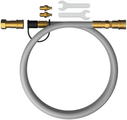 HALO Elite Griddle Natural Gas Conversion Kit (Compatible with 1B, 2B, 3B, 4B Models) | Wrenches, Hose Assembly | 10ft Solid Rubber Hose & Brass Construction | HZ-3001-B