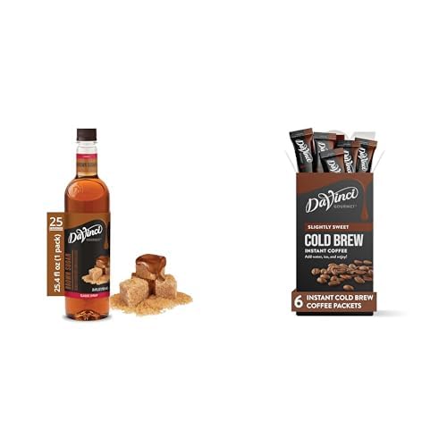 DaVinci Gourmet Brown Sugar Cold Brew At Home Starter Kit, 25.4 Fl Oz & 6 Count