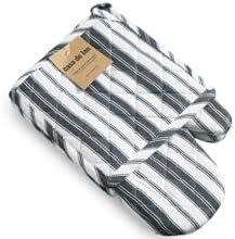 1 Oven Mitt, 1 PotHolder & 1 Kitchen Apron Set - Durable Heat Resistant Gloves - Thick Mittens for Kitchen - Suitable for Cooking, Baking, Grilling