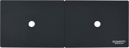 Elementi+ | Cape Town Gas Fire Pit Cast Concrete 56" Rectangular Fire Table, Outdoor Fire Pit Electronic Ignition | Canvas Cover, Fire Glass and Burner Lid Included | Dark Gray | Natural Gas
