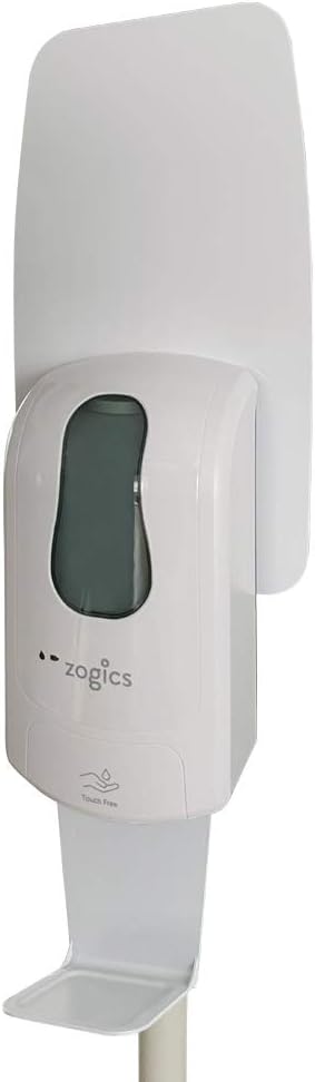 Zogics Touch-Free Automatic Foaming Hand Sanitizer Dispenser with Floor Stand (White)