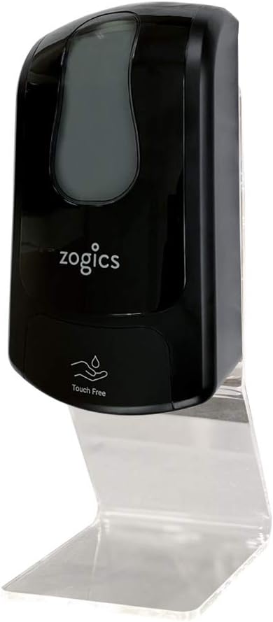 Zogics Touch-Free Automatic Foaming Hand Sanitizer Dispenser, Tabletop Stand (Black)