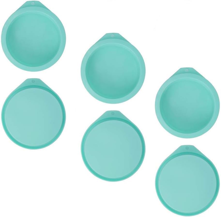 6-Pack Silicone Cake Molds 4 Inch Round Cakes Pans