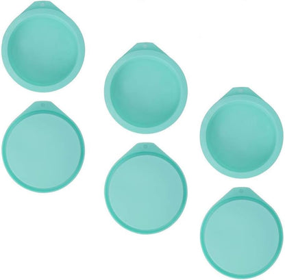 6-Pack Silicone Cake Molds 4 Inch Round Cakes Pans