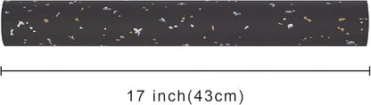 MAYPLUSS Wrapping Paper Roll - 17in x 16.5Ft - Luxury Thick Black Gold Foil Flakes Marvelous Satin Texture Matte Gift Wrap Paper for Birthdays, Anniversaries, Christmas, Father's Day