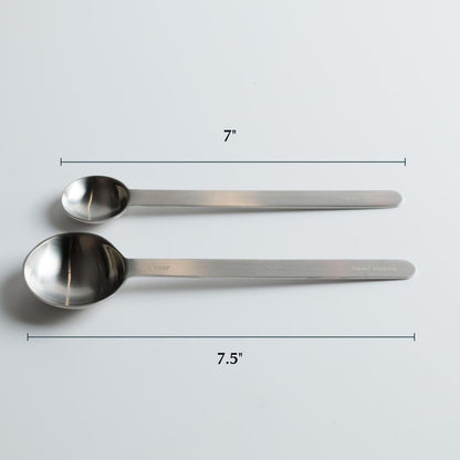 Naoki Matcha Stainless Steel Measuring Spoon/Scoop Matcha Set - 2g (1 teaspoon) and 6g (1 table spoon) Serving Of Matcha Powder