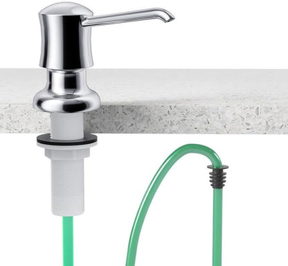 Samodra Sink Soap Dispenser and Extension Tube Kit, ABS Pump Head Bronzed Built in Design with 39” Extension Tube to Soap Bottle, No More Messy Refills(No Bottle) Chrome