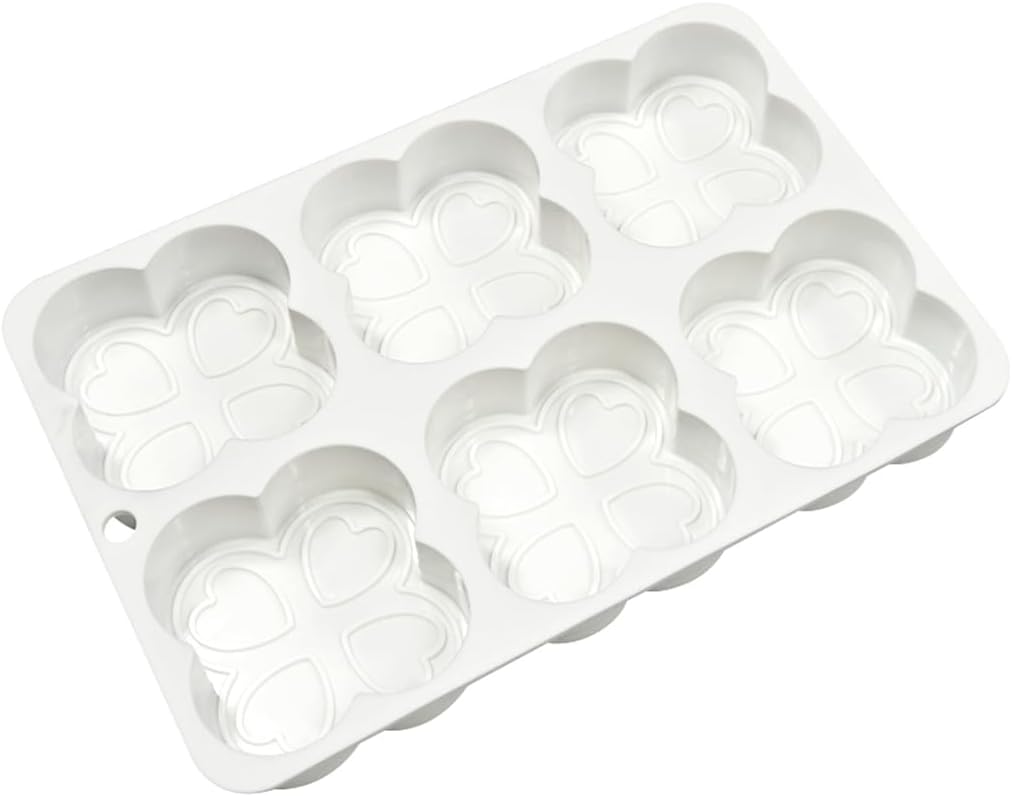 mostsom Four-Leaf Clover Shape Silicone Mold Cake Mould Cone Mousse Dessert Decorating Tools Kitchen Accessories (L_ Four-Leaf Clover)