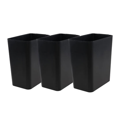 Gainhope 3-Pack 4.5 Gallon Plastic Small Trash Can Wastebasket, Black Garbage Container Bin for Under Desk, Office, Bathroom, Living Room, Classroom