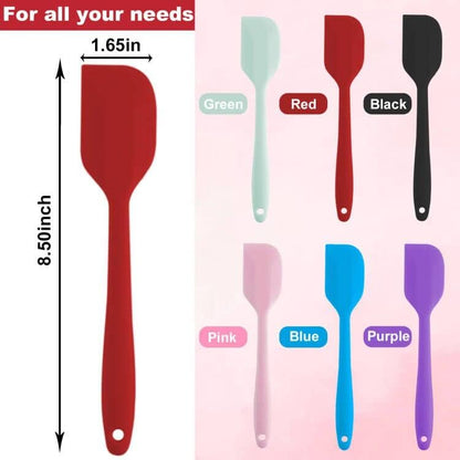 Silicone Spatula Set 6 Pack 8.5 inch Small Rubber Spatula Heat Resistant Mini Silicone Spatula Non-Stick Flexible for Baking Cooking Mixing and