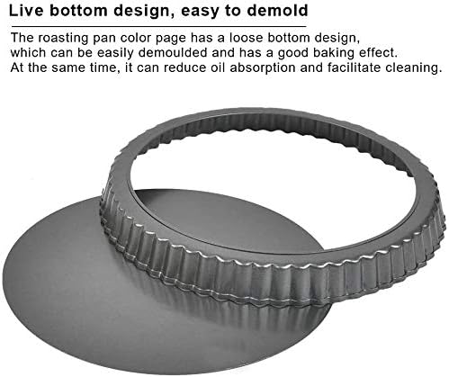 RICHSC-PAN Tart Pan, 9 Inch Tart Pans, Non-Stick Removable Loose Bottom.