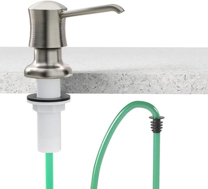 Samodra Sink Soap Dispenser and Extension Tube Kit, ABS Pump Head Bronzed Built in Design with 47” Extension Tube to Soap Bottle, No More Messy Refills(No Bottle)