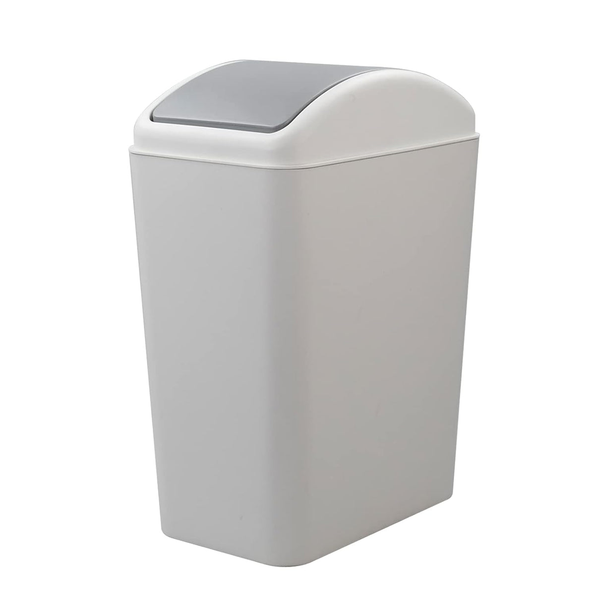4.5 Gallon Plastic Waste Can, Garbage Can with Swing Lid, Trash Can, 1 Pack (Grey)