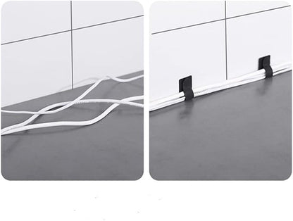 20Pcs Small 3M self Adhesive Wire Organizer Cord Hooks,Cable Wall Clips for Hanging,Wire Holder Clips for Cords,Cable Staples,Extension Cord Clips,Desk Management,Climbing Plant,Light,car Wire Clamps