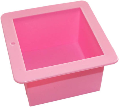 X-Haibei Large Cube Square Silicone Mold for Soap, Candle, Resin, Cake, and Cheese - 500ml, Food-Grade, Easy Release, Perfect for Beginners