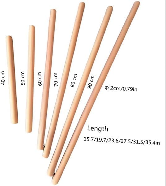 Thin Rolling Pin,3/4 Inch Diameter,Long 23.6 Inch (60 * 2cm) | turkish rolling pin,phyllo rolling pin,oklava,roller for baklava