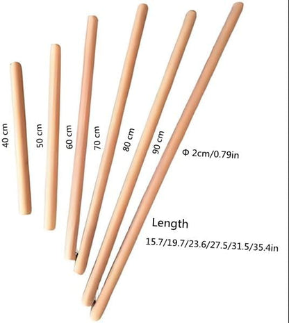 Thin Rolling Pin,3/4 Inch Diameter,Long 23.6 Inch (60 * 2cm) | turkish rolling pin,phyllo rolling pin,oklava,roller for baklava
