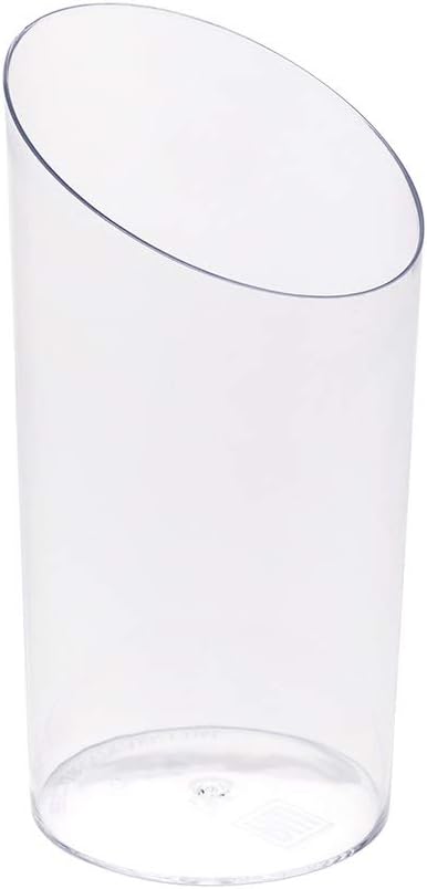 Restaurantware 5 Ounce Mini Dessert Cups 100 Disposable Parfait Cups - Round Slanted Clear Plastic Shooter Cups Serve Appetizers Snacks or Samples