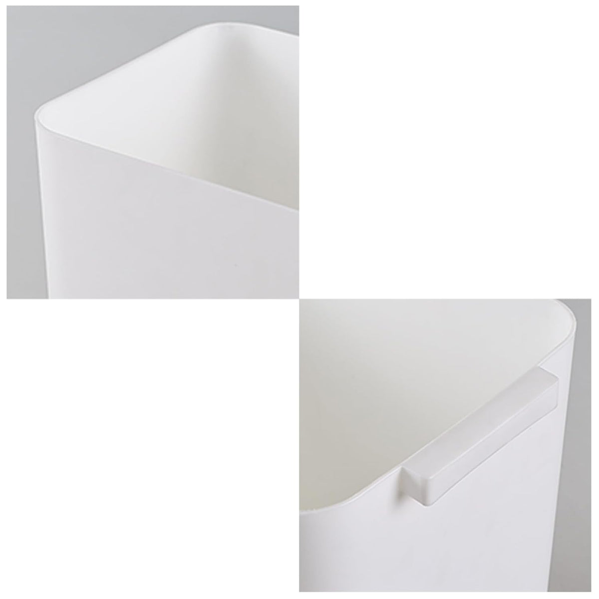 Zopnny 3-Pack 4.5 Gallon Plastic Small Trash Can Wastebasket, Slim Waste Basket for Bathroom, Bedroom, Home Office, Living Room, Kitchen (White)