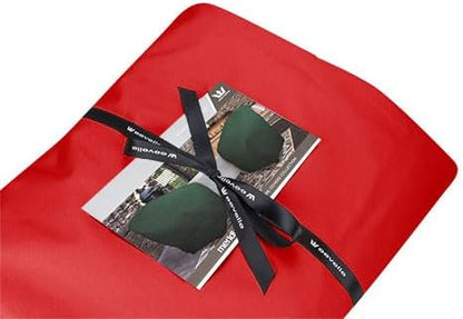 Eevelle Meridian Patio Oval Table Set Cover with Marine Grade Fabric - Outdoor Table Cover - Furniture Set Covers for Dining Table - Easy to Install - (25.5" H x 108" L x 82" W, Red)