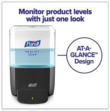 PURELL ES4 Manual Wall-Mounted Hand Soap Dispenser, Graphite, Compatible with 1200 mL PURELL Brand HEALTHY SOAP Refills (Pack of 1) - 5034-01 - Manufactured by GOJO, Inc.