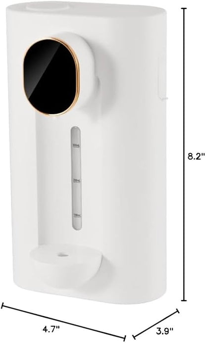S7 Automatic Mouthwash Dispenser Touchless for Bathroom, Smart Electric Mouthwash Dispenser with 3 Magnetic Cups, Rechargeable, LED Screen Displays 3 Dispensing Amounts