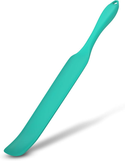 Demao Silicone Blender Spatula & Scraper for Vitamix - Under-Blade & Jar Accessory with Long Handle, Nonstick Surface and Hanging Holes (Cyan)