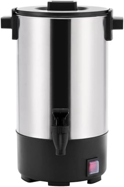 SYBO SR-CP Commercial Grade Stainless Steel Percolate Coffee Maker Hot Water Urn for Catering, 30-Cup, 4.5L, Metallic