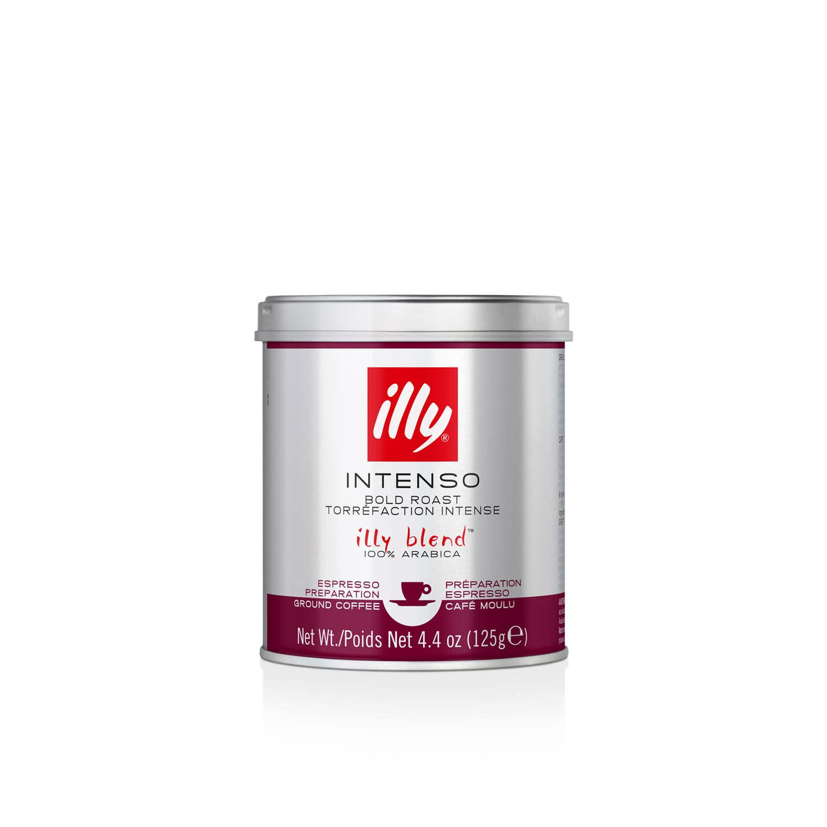 illy Ground Coffee Espresso - 100% Arabica Coffee Ground – Intenso Dark Roast – Warm Notes of Cocoa & Dried Fruit - Rich Aromatic Profile - Precise Roast - No Preservatives – 4.4 Ounce