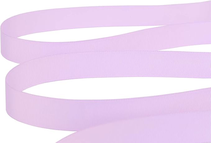 Ribbonitlux 1" Wide Solid Grosgrain Ribbon 25 Yards (430-Lavender）, Set for Gift Wrapping, Party Decor, Sewing Applications, Wedding and Craft