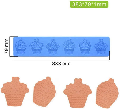 Cupcake Silicone Mold 3D Cupcake Fondant Lace Pad Cake Silicone Mold Cake Fondant Silicone Mold Fondant Clay Mould for Sugarcraft Polymer Clay