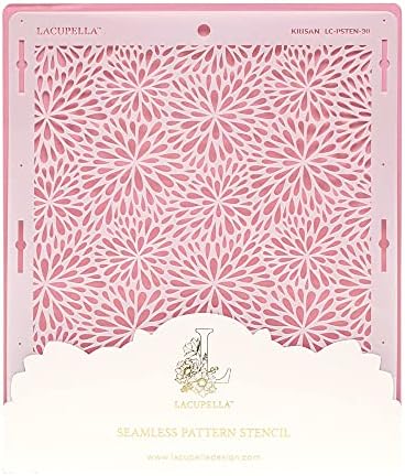 Cake Decorating Stencil for Tall Buttercream Cake, Royal Icing, Ganache, Paint, Airbrush (KRISAN)