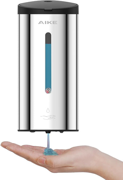 AIKE Classic Automatic Soap Dispenser,25 oz Liquid Wall Mount,Polished Stainless Steel Finish Model AK1205E