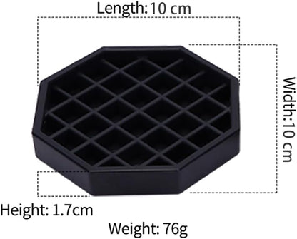 Drip Trays 4" Coffee Countertop Octagon Drip Tray Black Plastic Coffee Drip Tray With Honeycomb Grid, Pack of 2 (2 Pcs 4")