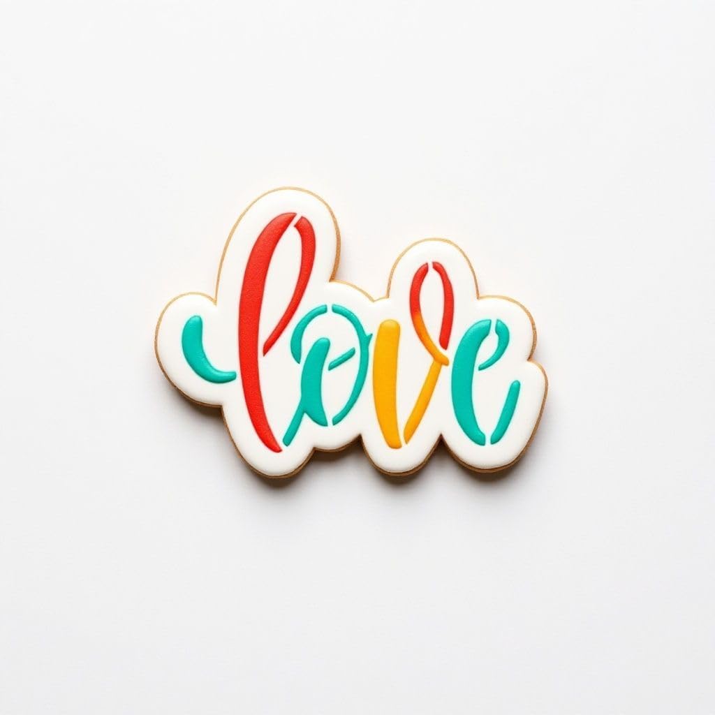 Love Cookie cutter and stencil set Baking Valentine stencils and cutters bundle DIY bakery decorating kit Cookie cutter with stencils Icing stencil