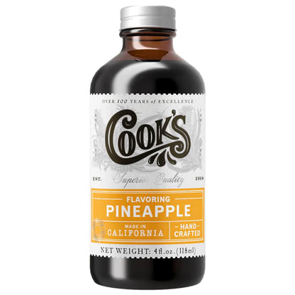 Cook's, Pineapple Flavoring for Baking, Candies, Cakes, Smoothies, Beverages, 4 oz