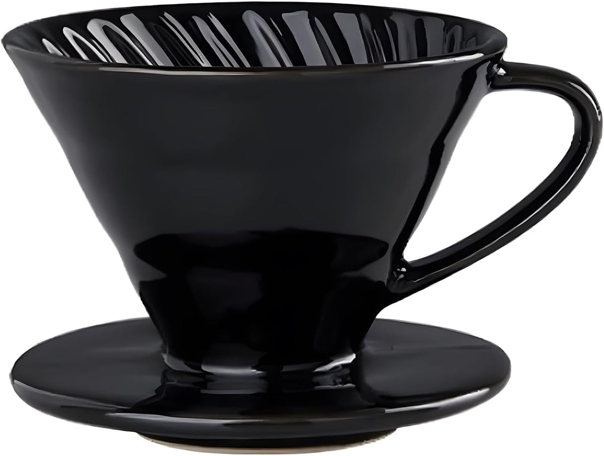 Pour Over Coffee Maker, Single Cup Coffee Dripper, Manual Porcelain Slow Brewing Accessories for Travel, Camping, Office, Home, Cafe