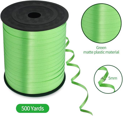TONIFUL 500 Yards Curling Ribbon-Balloon Ribbon-Balloon String for Art&Craft Decor,Gift Wrapping,Ribbons and Bows for Christmas New Year Birthday Gifts (Green)