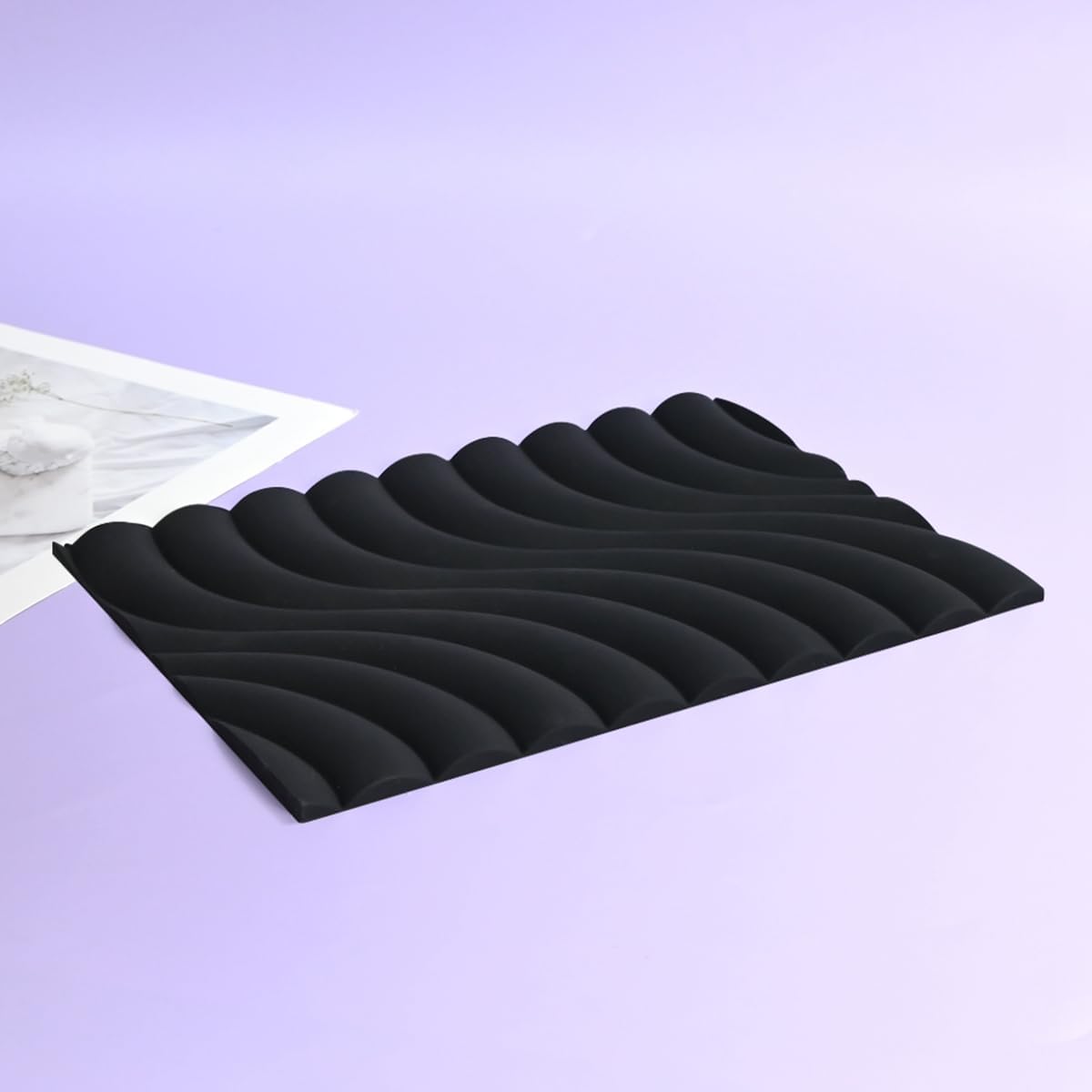 mostsom Fondant Silicone Mold for Cake Decoration Cake Border Downsand Pattern Impression Mat Fondant Embossing Stencil for DIY Cookies, Cupcakes