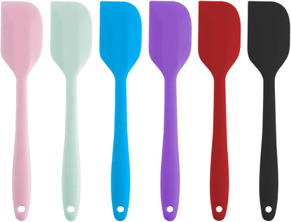 Silicone Spatula Set 6 Pack 8.5 inch Small Rubber Spatula Heat Resistant Mini Silicone Spatula Non-Stick Flexible for Baking Cooking Mixing and