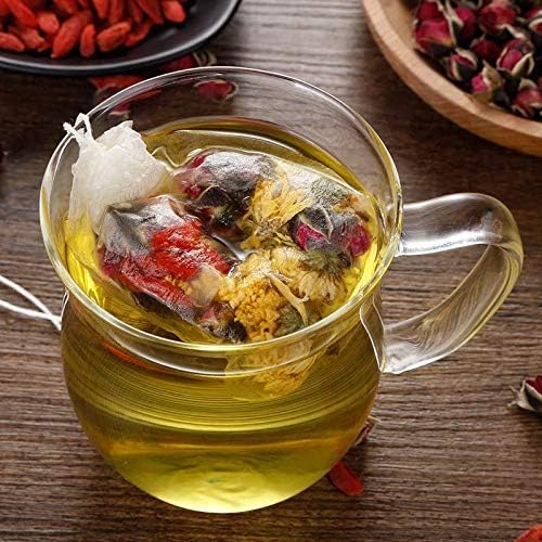 100 Pcs Disposable Tea Bags for Loose Leaf Tea, Biodegradable Tea Filter Bags with Drawstring, Corn Fiber Empty Tea Bags for Loose Leaf Tea (3.54 x 2.75 inch)