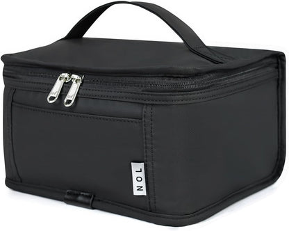 NOL Natural Organic Lifestyle Small Lunch Bag Mini Lunch Box Insulated Lunch Bag for Men/Women Leakproof Cooler Tote Bag Lightweight Nylon Waterproof Lunch Box For Work, Black