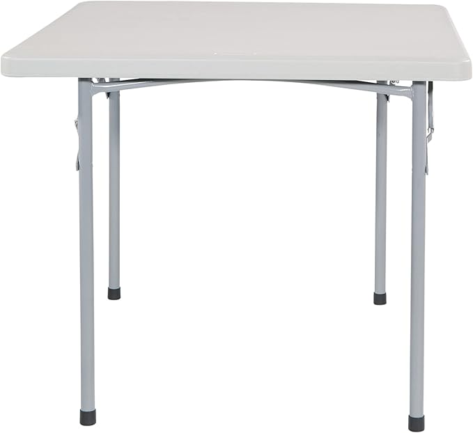 Office Star Resin Sqaure Multipurpose Table with Collapsible Legs, Indoor Outdoor Use for Banquets, Picnics, and Parties, 36 Inch, Square