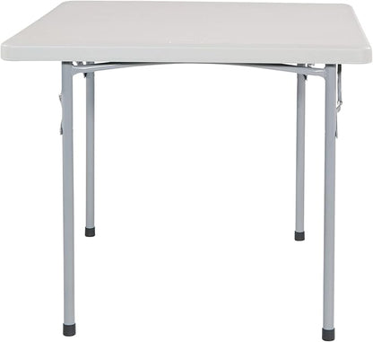 Office Star Resin Sqaure Multipurpose Table with Collapsible Legs, Indoor Outdoor Use for Banquets, Picnics, and Parties, 36 Inch, Square