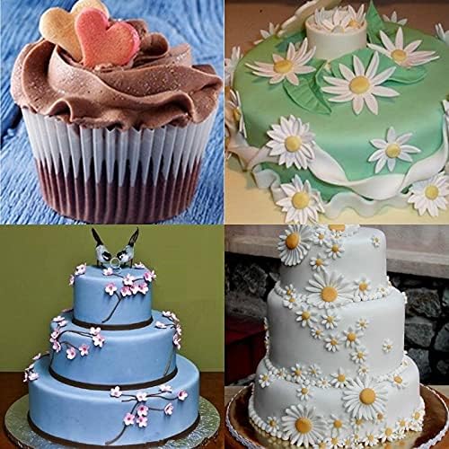 Flower Fondant Cutters,73Pcs Cake Cookie Cutter Plunger Sugarcraft Alphabet Letters Decorating Tools