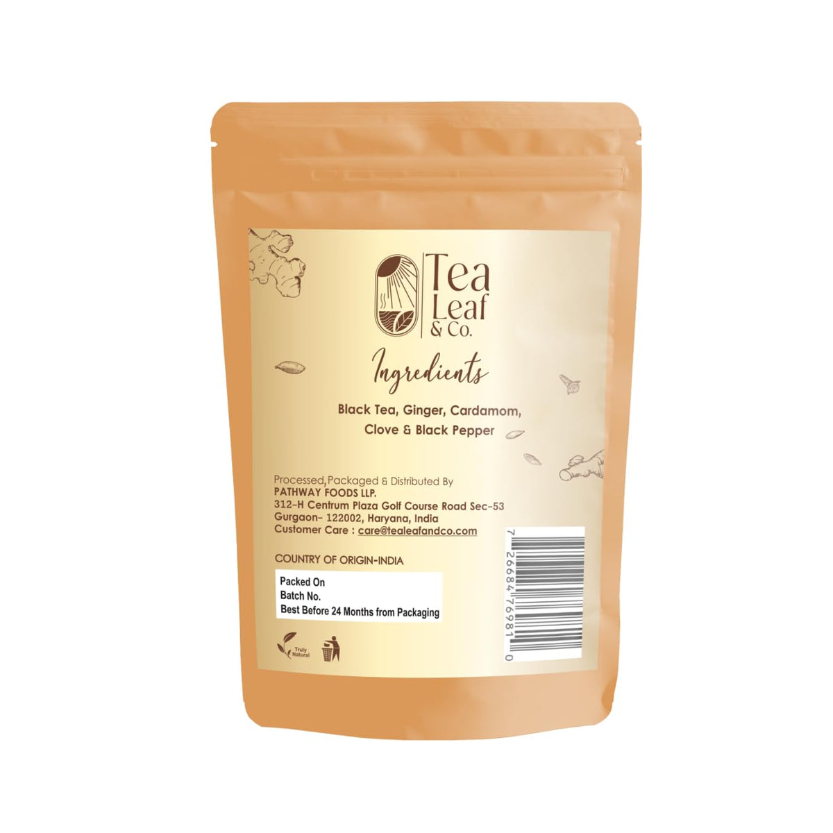 Masala Chai Black Tea Loose Leaf Blended with Indian Spices (3.5oz/100gm)